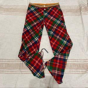 Vintage Free People Plaid Pajama Bottoms